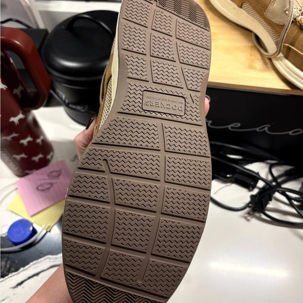 Beacon Tan Leather Boat Shoes with Cream Soles